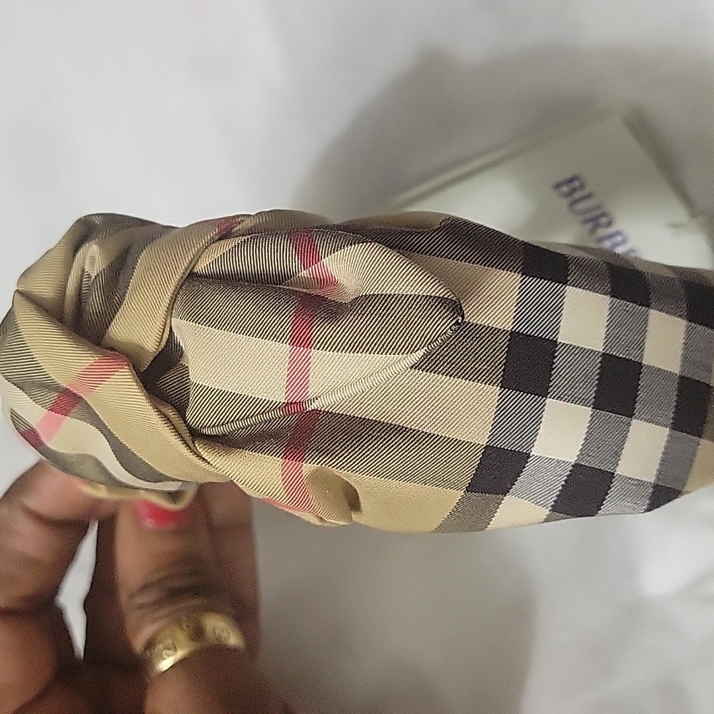 BUBERRY SOFT KNOT HEADBAND NWT NOVA CHECK - Picture 3 of 7